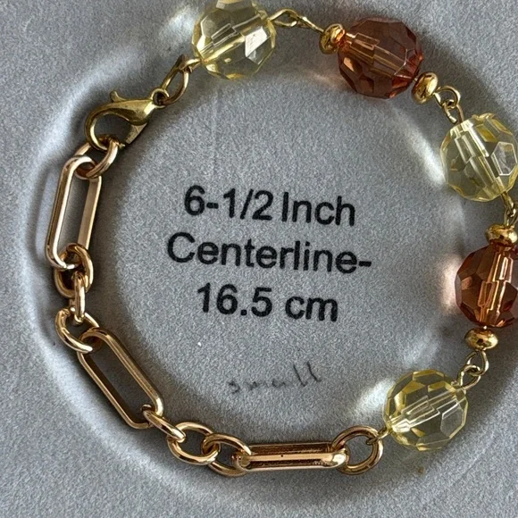 Chic Gold and Brown Beaded Bracelet - Picture 2 of 2